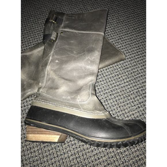 Sorel Womens Size 10 Slimpack Riding Tall II Boot - Black / Kettle - Picture 2 of 16